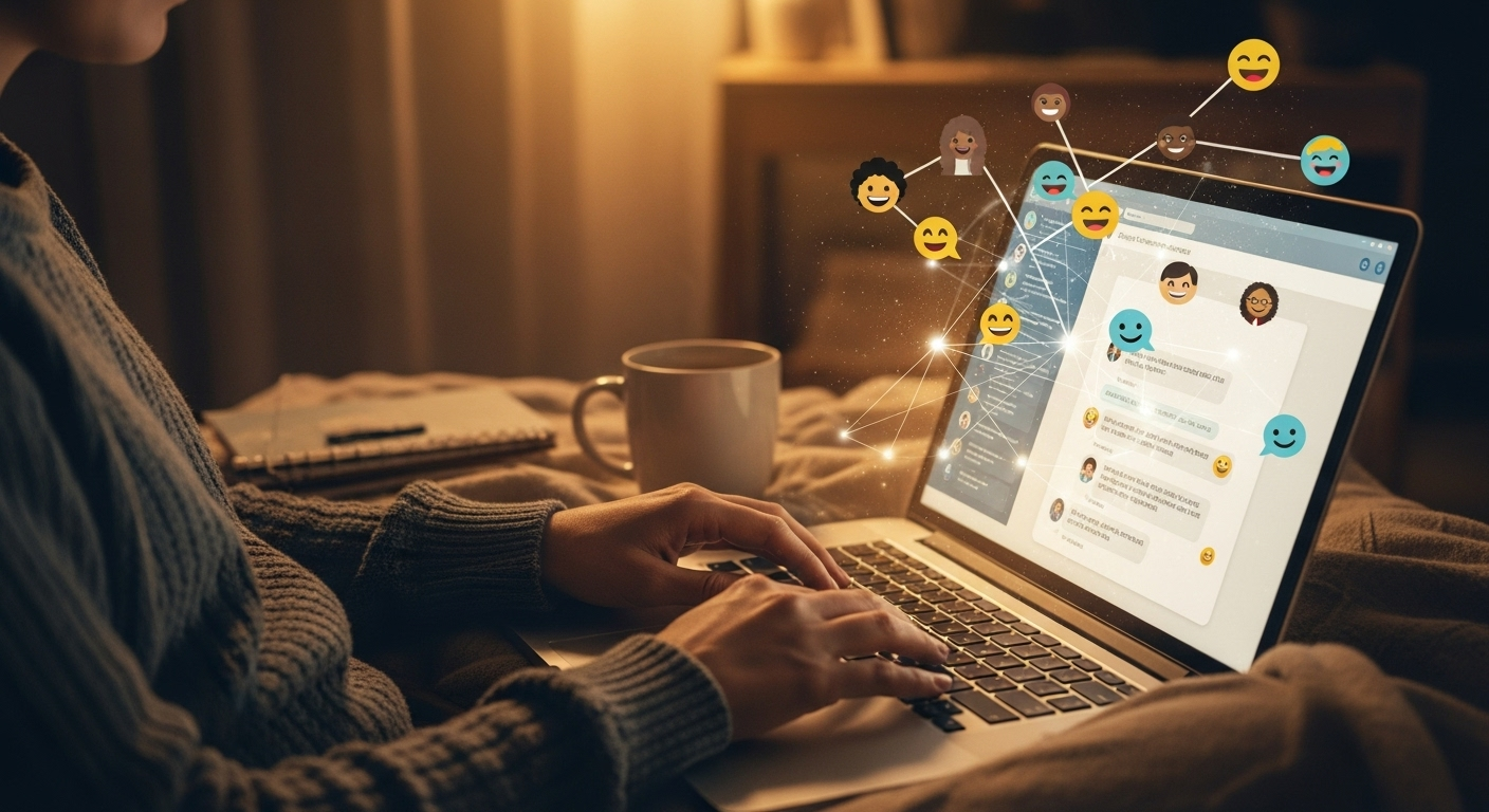 🌐 Pourquoi le tchat en ligne aide à combattre la solitude (surtout quand on aime discuter !)
