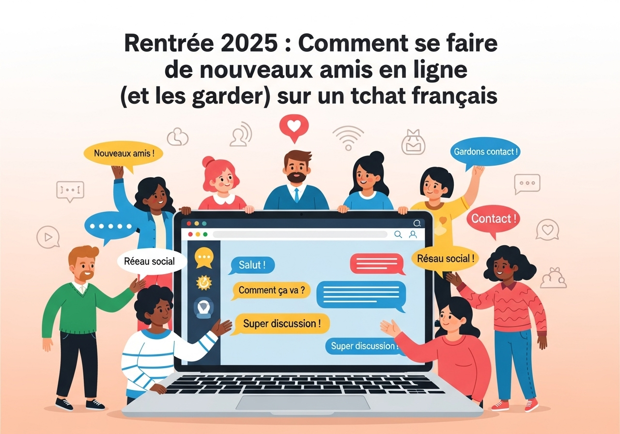 Rentrée 2025 : Comment se faire de nouveaux amis en ligne (et les garder) sur un tchat français